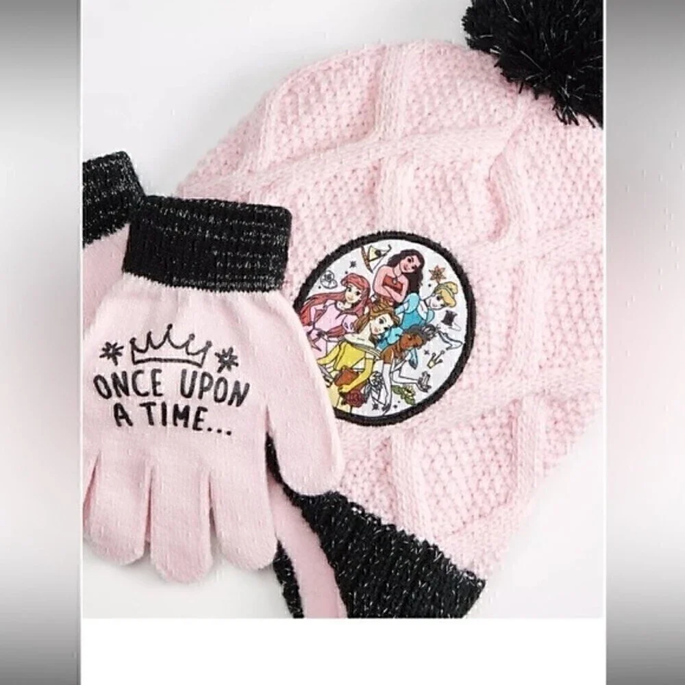 New Set of 2 Berkshire BERKSHIRE Little Girls Princess Hat & Gloves Set